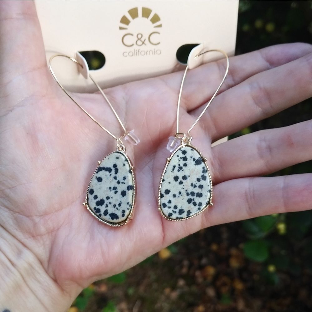 C&C California🌴 Speckled Stone Dangle Earrings - Picture 3 of 7